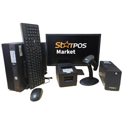 COMBO SOFTWARE FACTURACION STARPOS MARKET + PC CELERON + COMANDERA + LECTOR CODIGOS DE BARRA + UPS