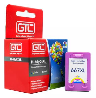 CARTUCHO GTC HP 667 XL COLOR