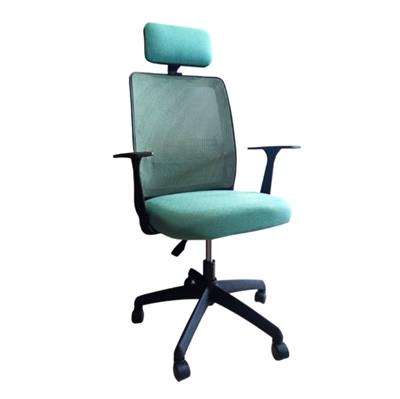 SILLA MINT NEGRA MARATHON TURQUESA C/ APOYABRAZOS Y APOYACABEZAS