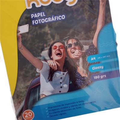 PAPEL FOTOGRAFICO A4 20hs 180g KOBY