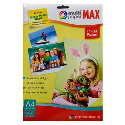 PAPEL FOTOGRAFICO MAX A3 BRILL. 180gr 10hs